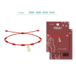 Pulsera 7 Nudos Con Colgante Virgen Almudena Acero Dorado - Provincias (Madrid)